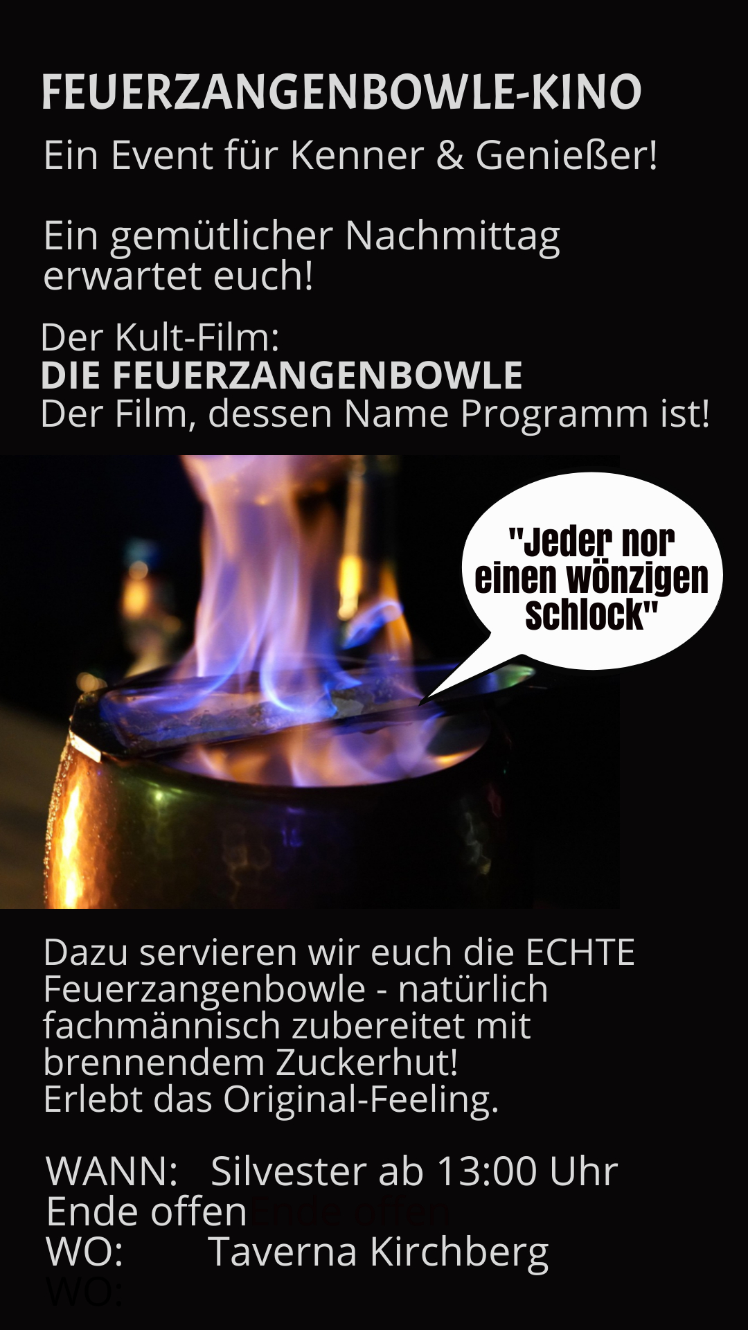 Silvester Kino an der Taverna