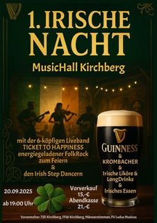 IRISCHE NACHT in unserer Kirchberger MusicHall