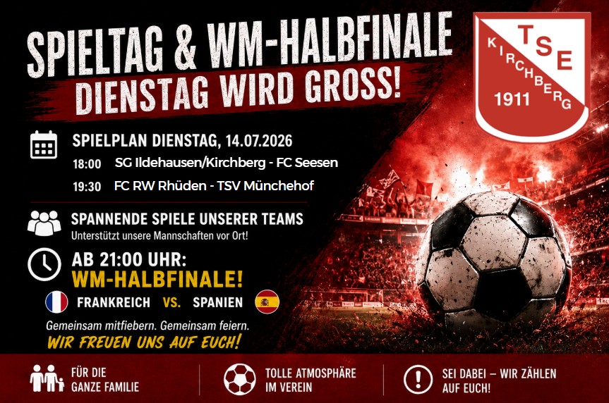 ⚽🔥 Dienstag wird Fußballabend in Kirchberg! 🔥⚽