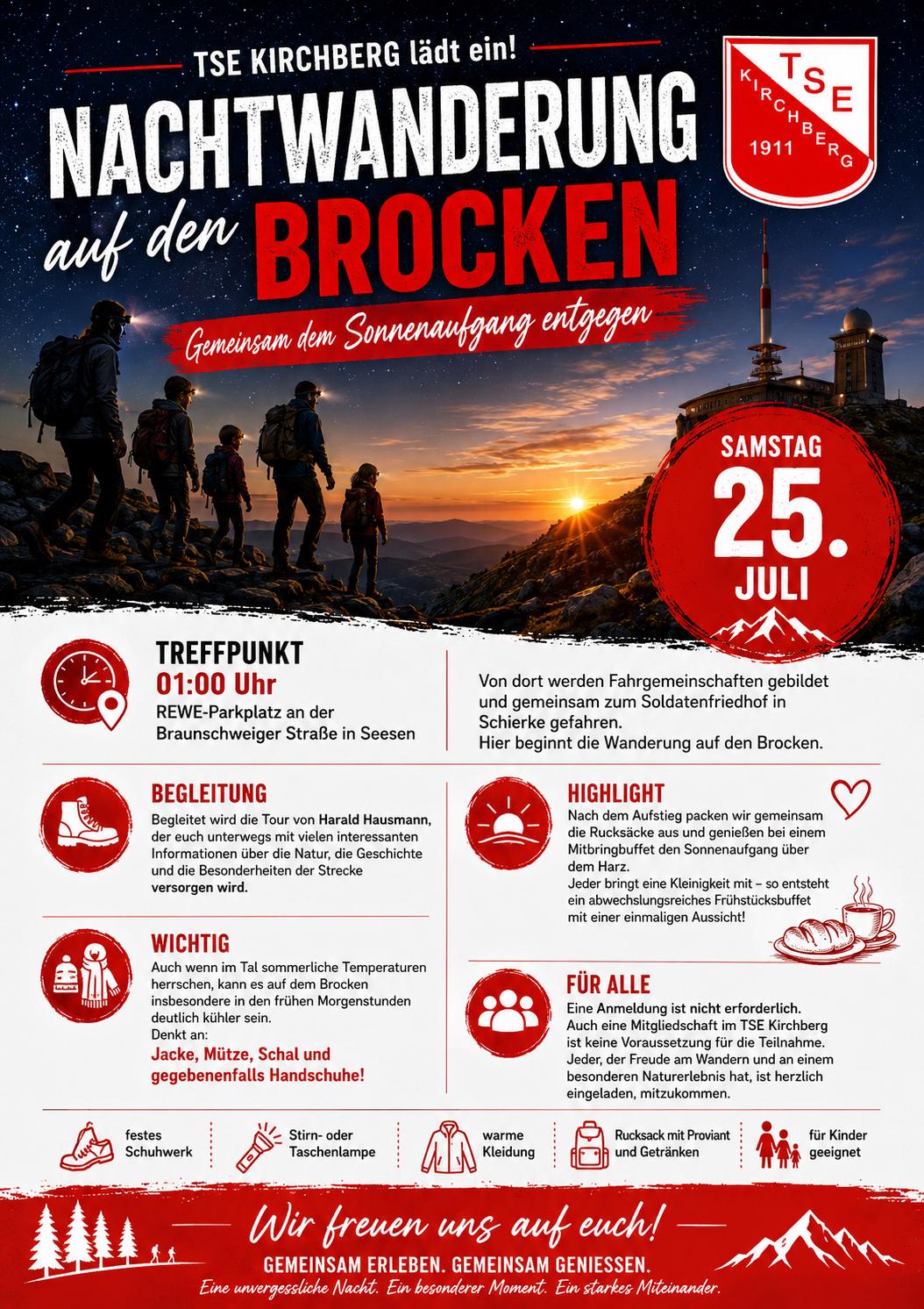 🌙✨ Dem Sonnenaufgang entgegen – Nachtwanderung auf den Brocken! ⛰️