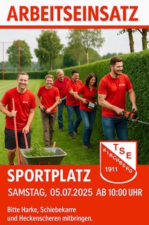 Arbeitseinsatz für unsere Fußball Sportwoche