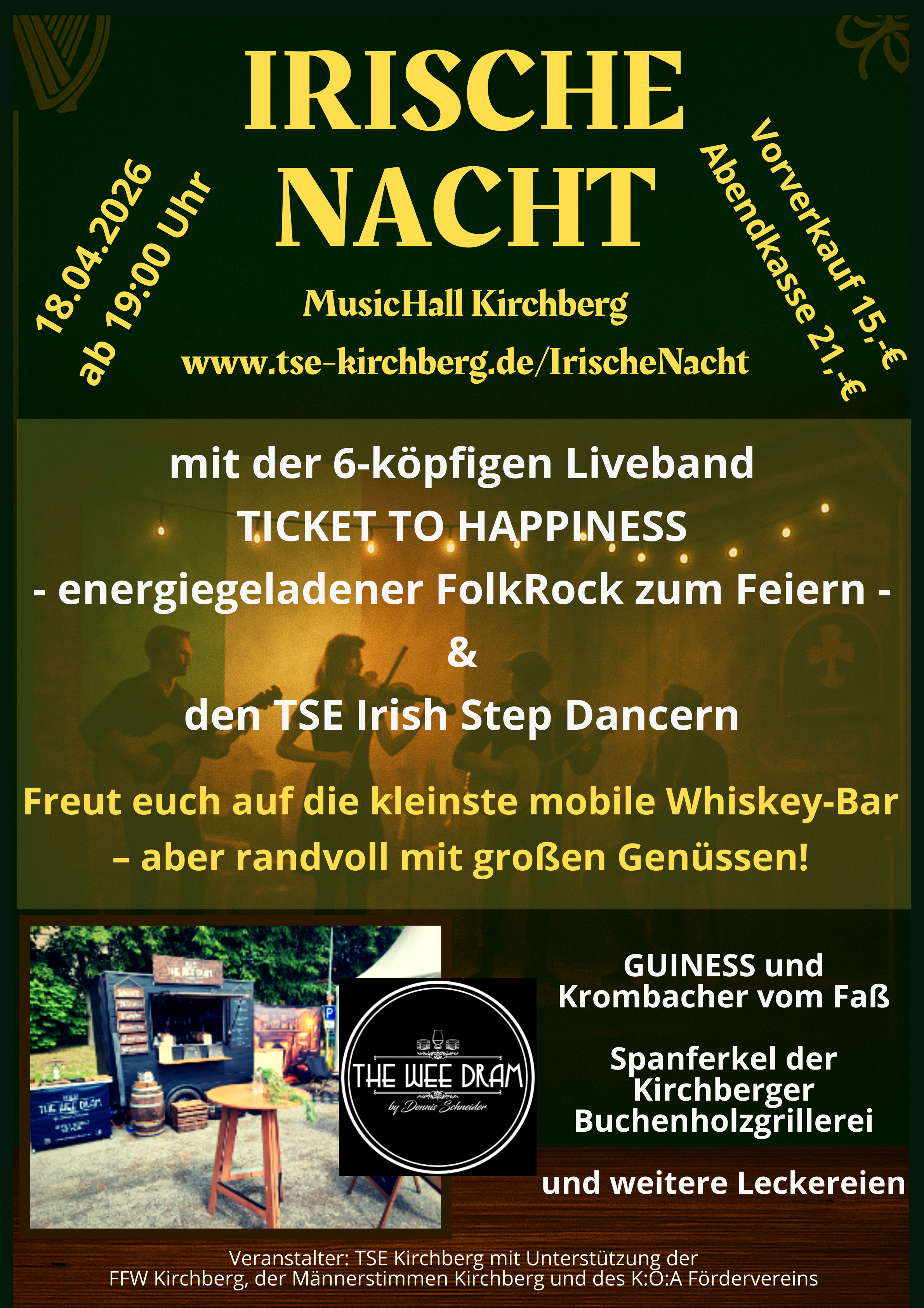 Irische Nacht jetzt am 18.04.2026 mit der kleinsten mobilen Whiskey-Bar Deutschlands