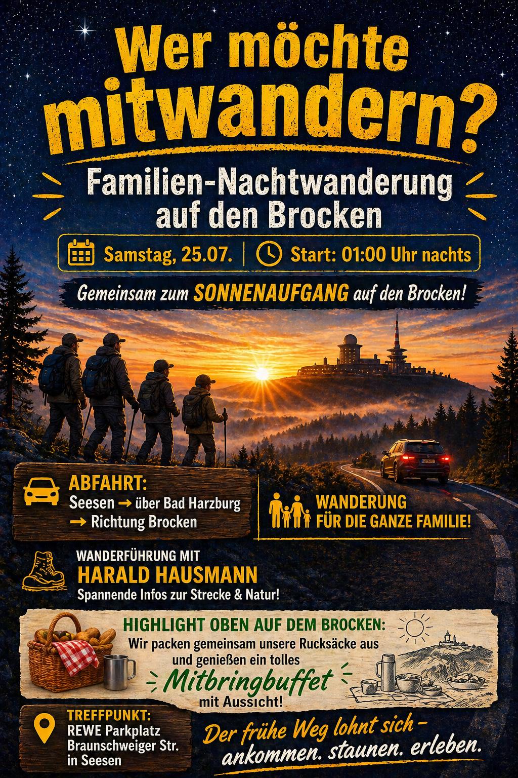 Familien-Nachtwanderung auf den Brocken