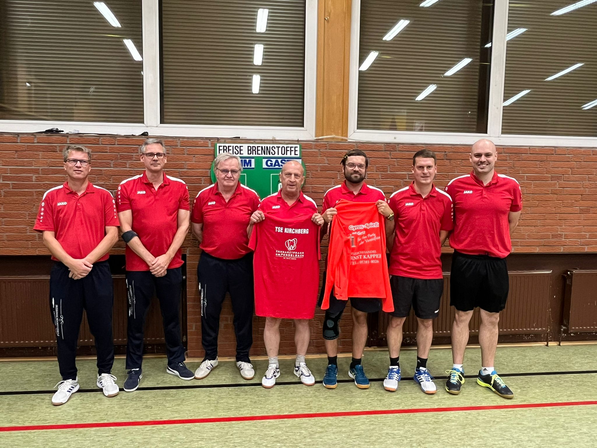 von links nach rechts: Björn Rademacher, Jens Eckert, Ernst Kappei, Henning Just, Alexander Förster, Henrik Just, Kolja Wille